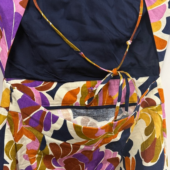 Sézane Giovanna dress in Paradise print and linen Floral Halter Maxi Dress 38 - Picture 6 of 9